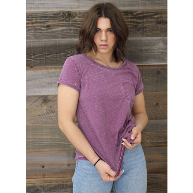 Angie Softwash Pocket Tee (X2C97)
