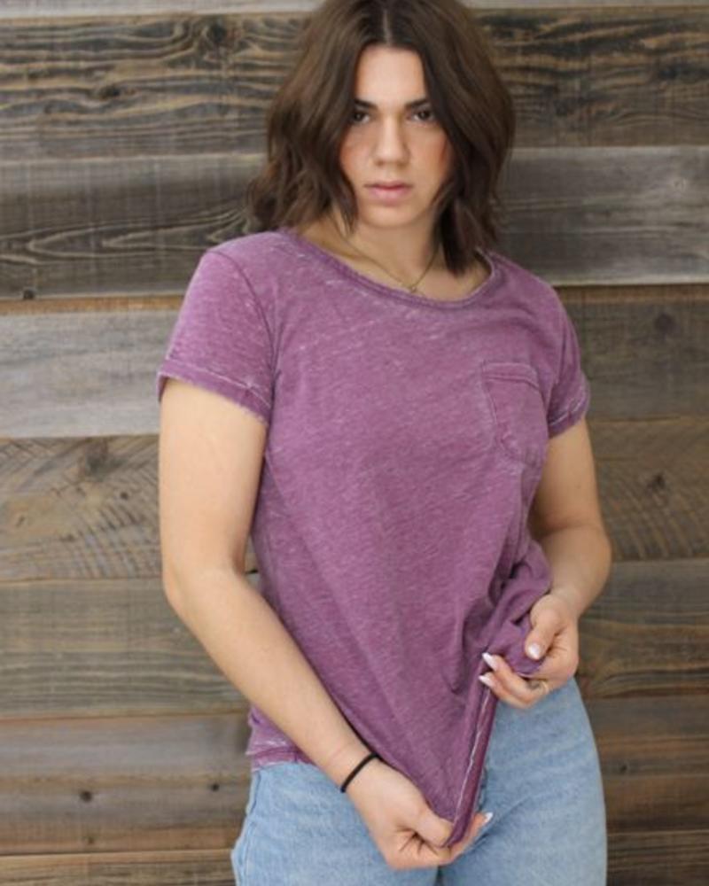 Angie Softwash Pocket Tee (X2C97)