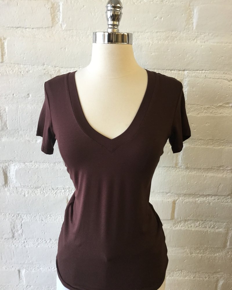 Angie Basic V-neck Tee Shirt (X2731)
