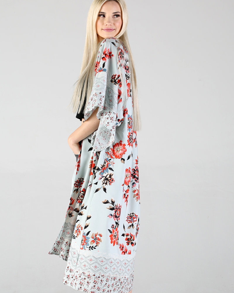 Angie Printed Kimono Duster (P2Y36)