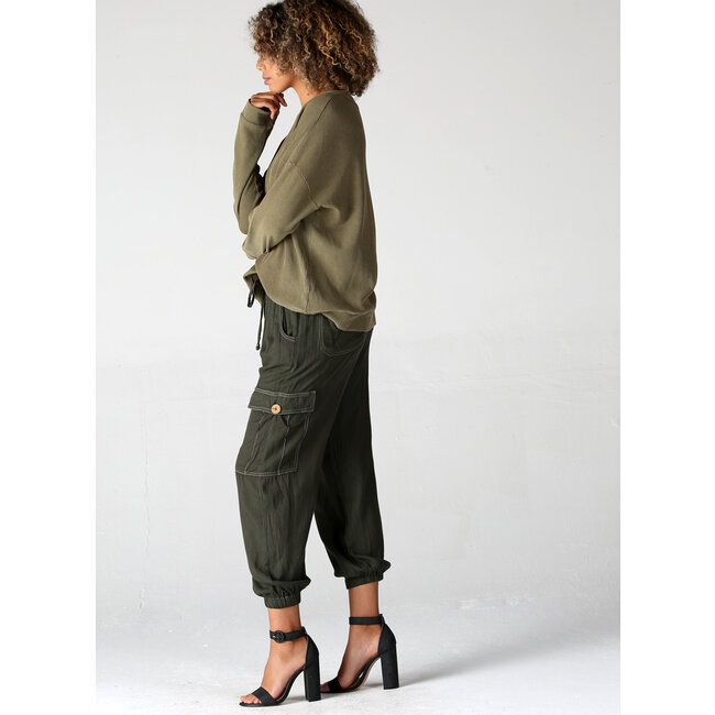 Angie Angie Pant w/Side Pocket & Elastic Ankle Cuff (25R36)