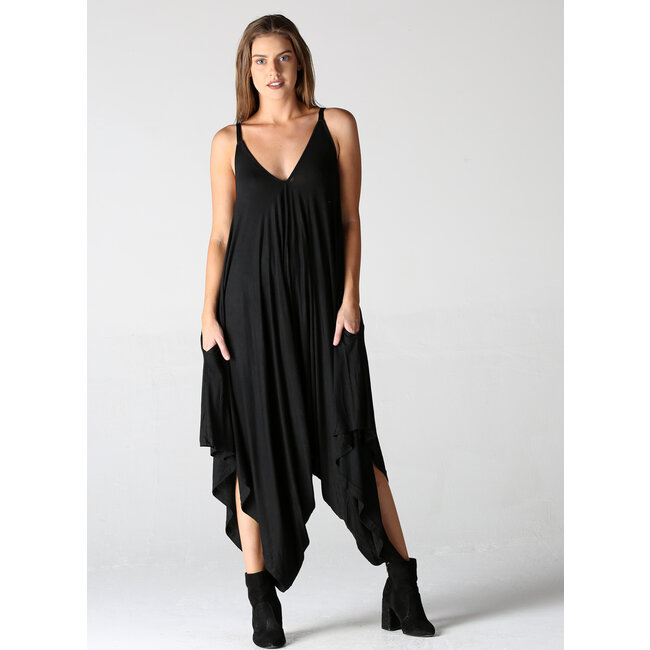 Angie Angie V-neck Knit Harem Jumpsuit (X5099)