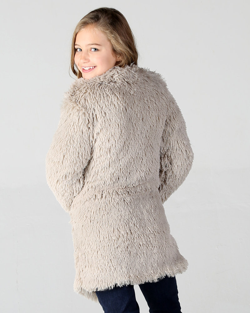 Angie Kids Long Furry Coat - Creations Boutique