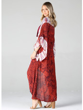Angie Tie Dye Tie Front Kimono (BJ625)