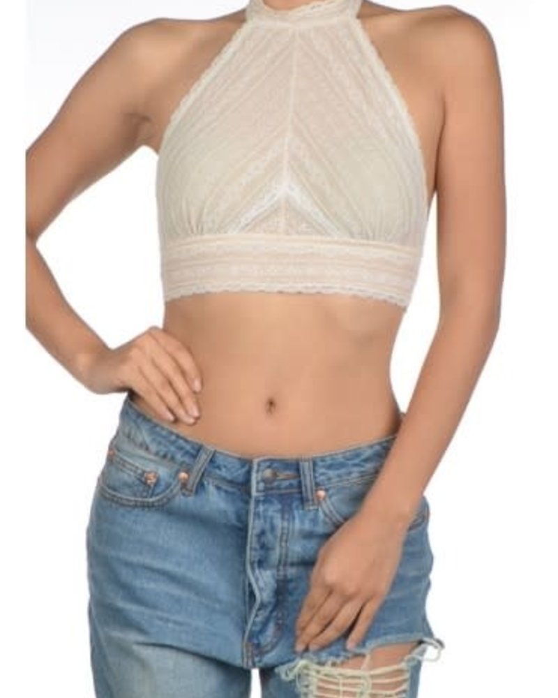 halter neck lace bralette