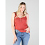 Angie Lace Trim Rib Knit Tank W.Buttons (X2AG9)