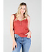 Angie Angie Lace Trim Rib Knit Tank W.Buttons (X2AG9)