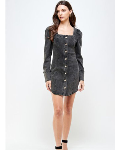 stretch denim dress
