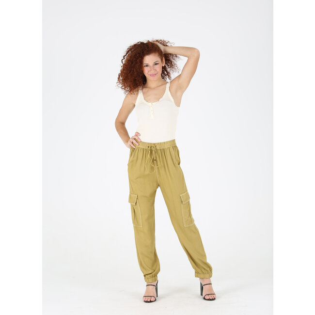 Angie Angie Pant w/Side Pocket & Elastic Ankle Cuff (25R36)