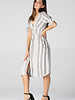 Angie Woven Stripe Button Front Dress (F4A57)
