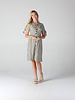 Angie Woven Stripe Button Front Dress (F4A57)