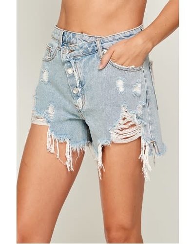 Signature 8 Cross Waist Denim Shorts 