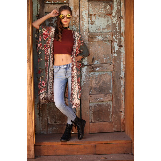 Angie Angie Light Weight Kimono Duster (P2Q23)