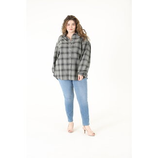 Angie Angie Plus Button Up Plaid Flannel (B9Z44)