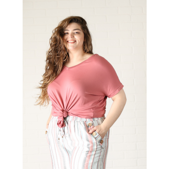 Angie Angie Plus V-Neck  (X9K05)