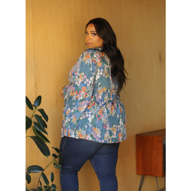 Angie Angie V Neck Angled Sleeves Top  (F9197)