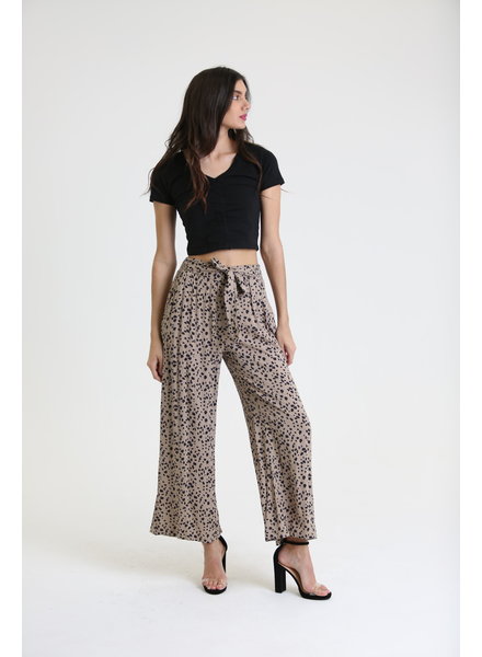 Angie Wide Leg Pants with Self Tie (25C71)