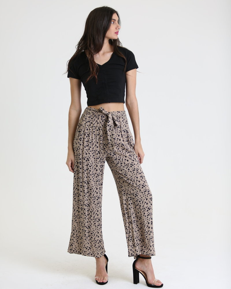 Angie Wide Leg Pants with Self Tie (25C71)