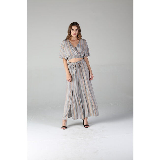 Angie Angie Wide Leg Pants With Slit (25P63)