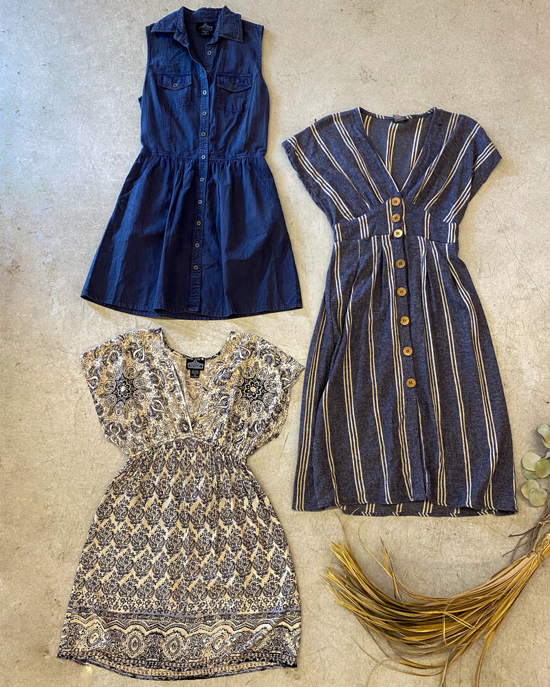 In Three’s Navy Blue Set Dresses