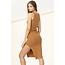 Double Zero Double Zero Ribbed Dress With Slit (DZ22E373)