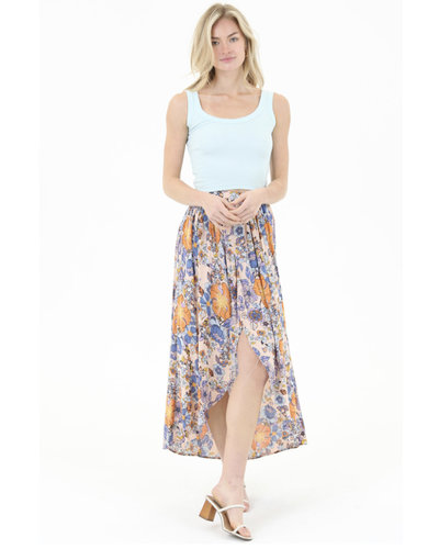 Angie HiLo Printed Maxi Skirt (26P47) - Creations Boutique