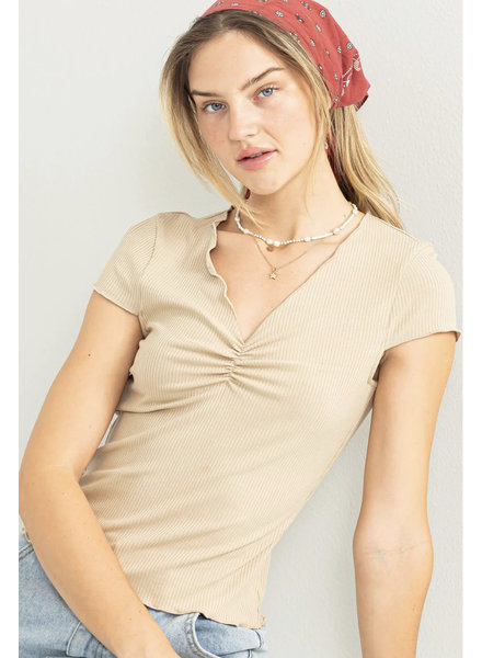 Double Zero Scoop Neck Cropped Cami Top (DZ23C045)