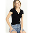 Double Zero Double Zero SS Top W/ Ruched Neckline (DZ23C418)