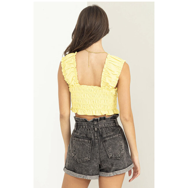 HYFVE Hyfve SS Ruched Crop Top (HF23A959)