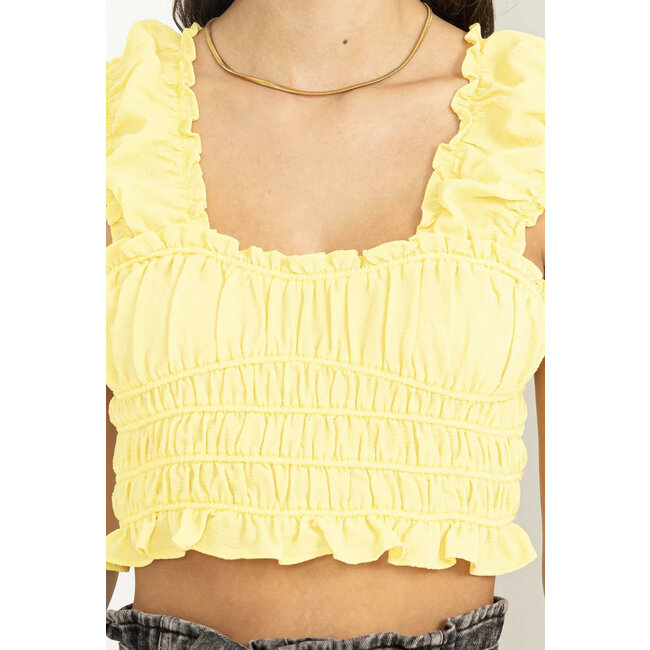 HYFVE Hyfve SS Ruched Crop Top (HF23A959)