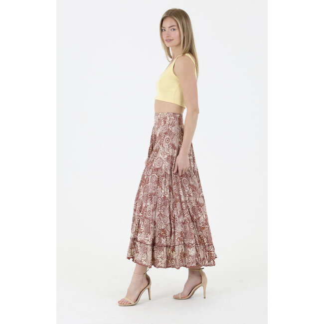 Angie Angie High Low Ruffle Hem Maxi Skirt (26P53)