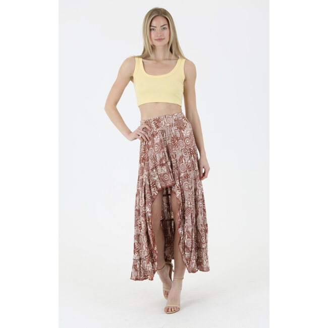 Angie Angie High Low Ruffle Hem Maxi Skirt (26P53)