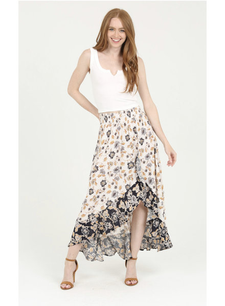 Angie Maxi Skirt W/ Ruffled Hem (B6A14)