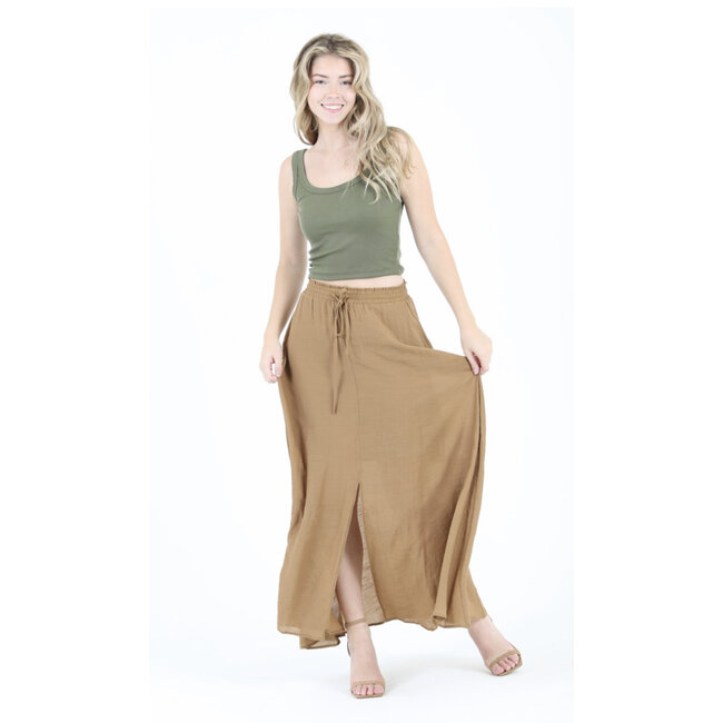 Angie Angie Smocked Waist Maxi Skirt (X6363)