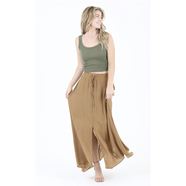 Angie Angie Smocked Waist Maxi Skirt (X6363)
