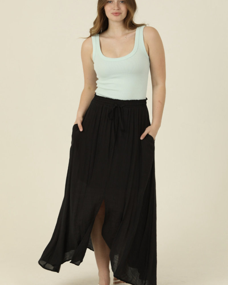 Angie Smocked Waist Maxi Skirt (X6363)