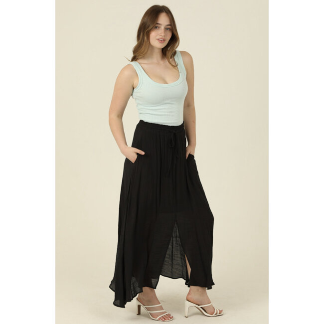 Angie Angie Smocked Waist Maxi Skirt (X6363)