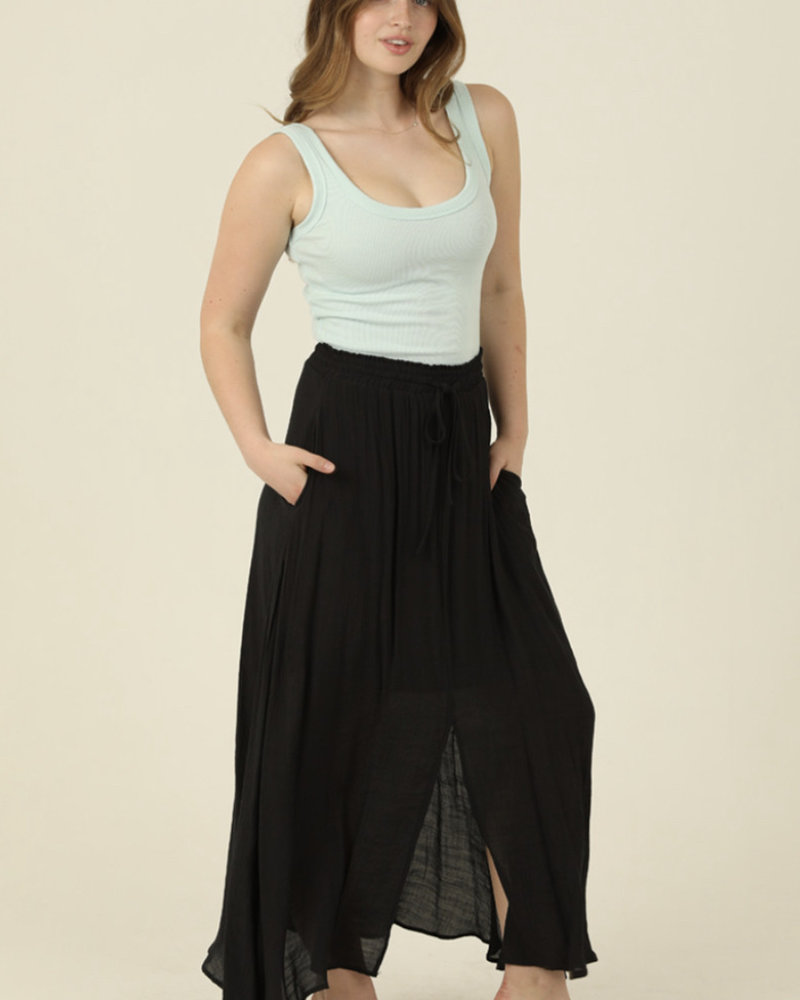 Angie Smocked Waist Maxi Skirt (X6363)