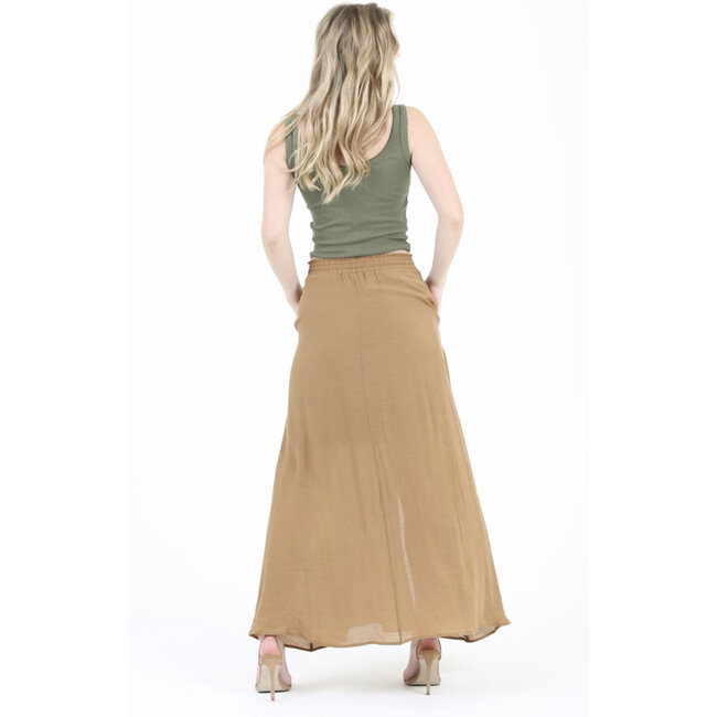 Angie Angie Smocked Waist Maxi Skirt (X6363)