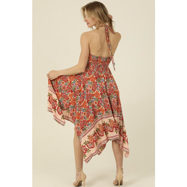 Angie Angie VNeck Halter Maxi Dress(C4888)