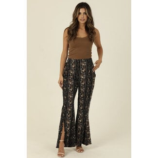 Angie Angie Wide Leg Pant With Slit (B3560)