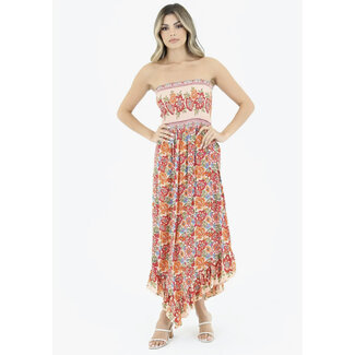 Angie Angie Smocked Angled Hem Dress (F4E04)