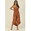 Angie Angie Smocked Bodice Angled Hem Jumpsuit (Q5V65)