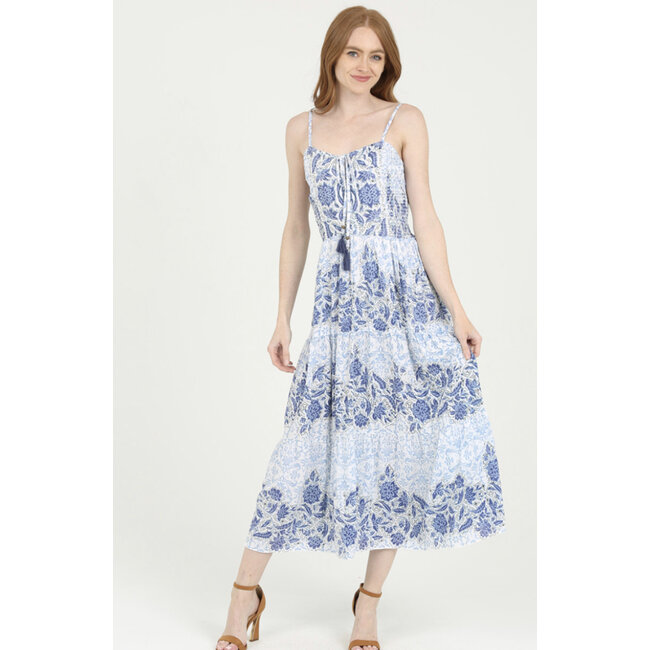 Angie Angie Overdye Tie Neck Strappy Back Dress (F4E88)