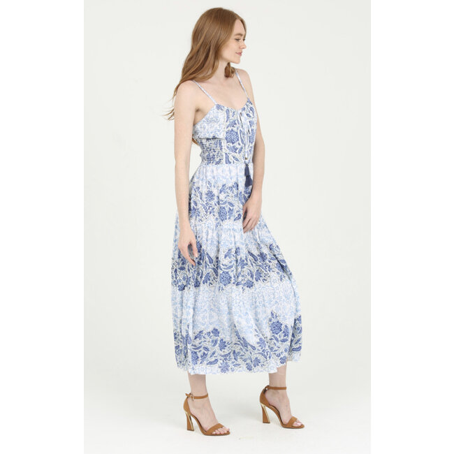 Angie Angie Overdye Tie Neck Strappy Back Dress (F4E88)