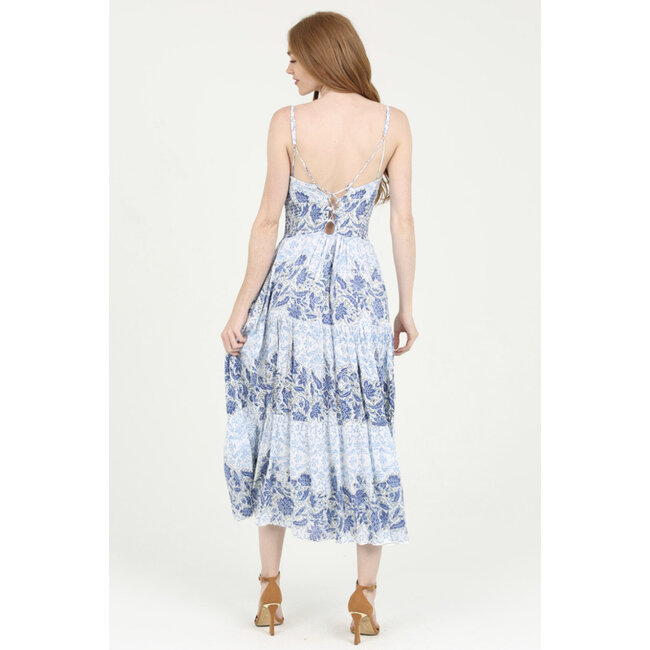 Angie Angie Overdye Tie Neck Strappy Back Dress (F4E88)
