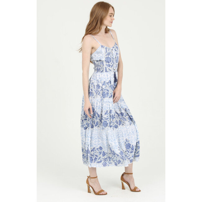 Angie Angie Overdye Tie Neck Strappy Back Dress (F4E88)