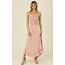 Angie Smocked Angled Hem Dress (F4E04)