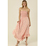 Angie Smocked Angled Hem Dress (F4E04)