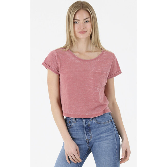 Angie Angie Pocket Burnout Tee (X2DF3)
